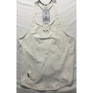 Squat Wolf Racerback Tank Top Athletic Workout Gym Fitness Sleeveless‎ White M